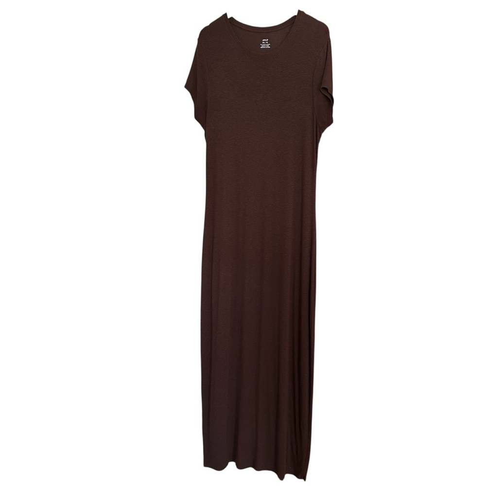 aerie Brown Maxi T-Shirt Dress